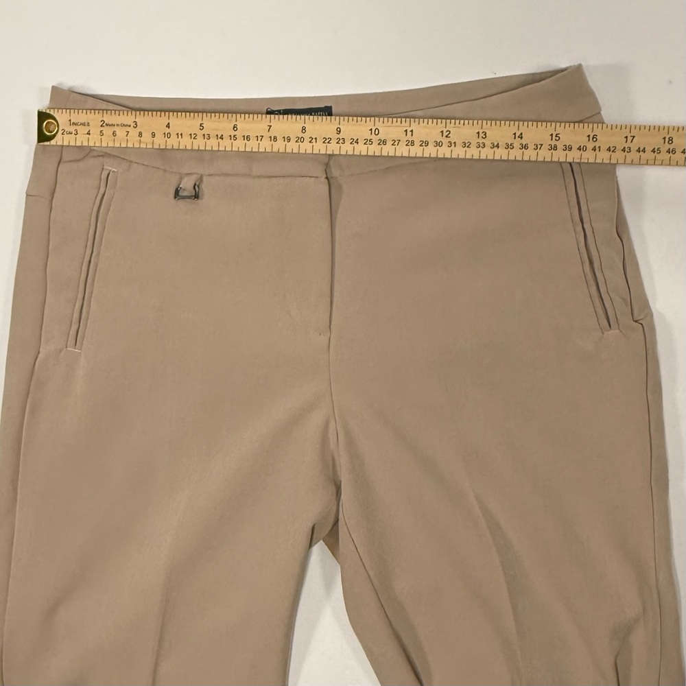 Straight Leg Ankle Adrianna Papell Tan Stretch Slacks Size 8 - Picture 4 of 8